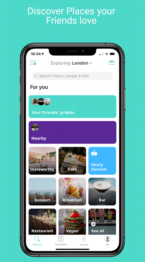 Grabbd - Social Foodie and Travel App screenshot 1
